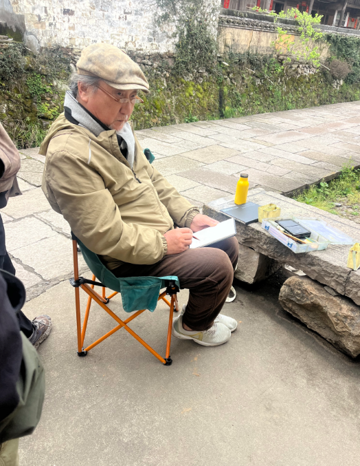 丹青妙笔画“双溪” 全国水彩画名家写生采风活动在磐安举行