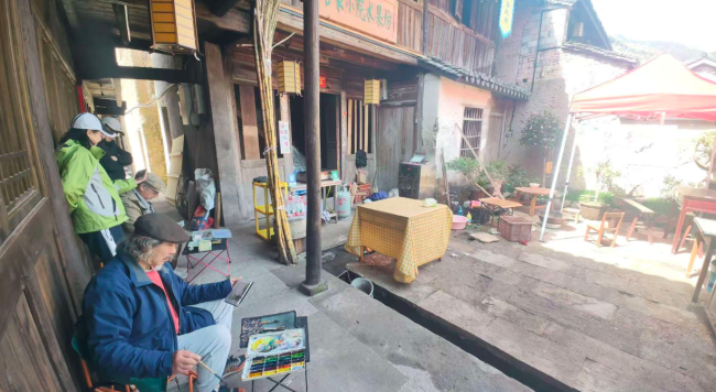 丹青妙笔画“双溪” 全国水彩画名家写生采风活动在磐安举行