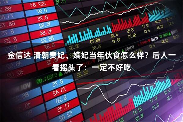 金信达 清朝贵妃、嫔妃当年伙食怎么样?后人一看摇头了:一定不好吃